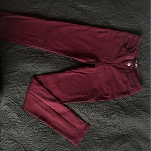 Burgundy Wax Jeans